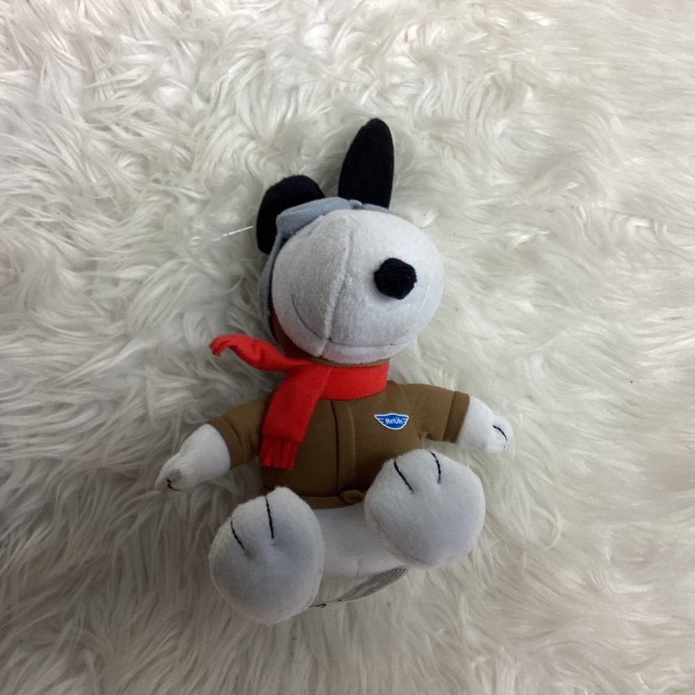 Metlife 2015 Peanuts Snoopy Red Baron Aviator Pilot 6" Plush Stuffed Animal